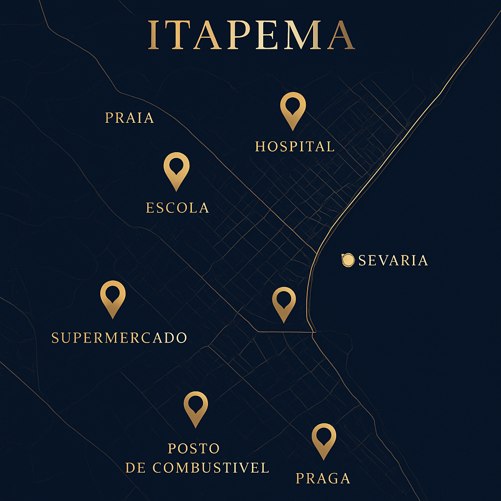 Mapa de localização local - Itapema